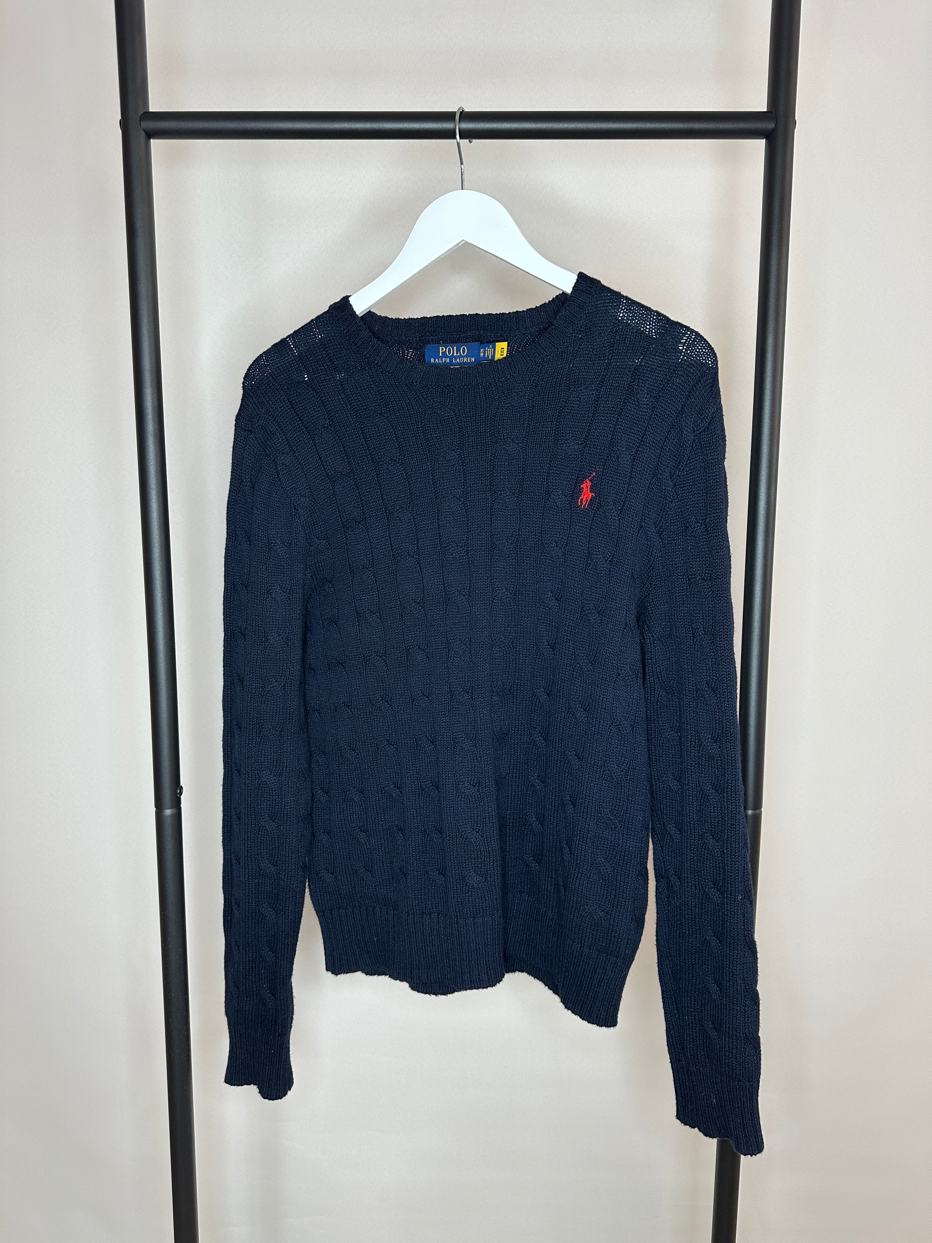 Ralph Luren Cable Crewneck - Marine