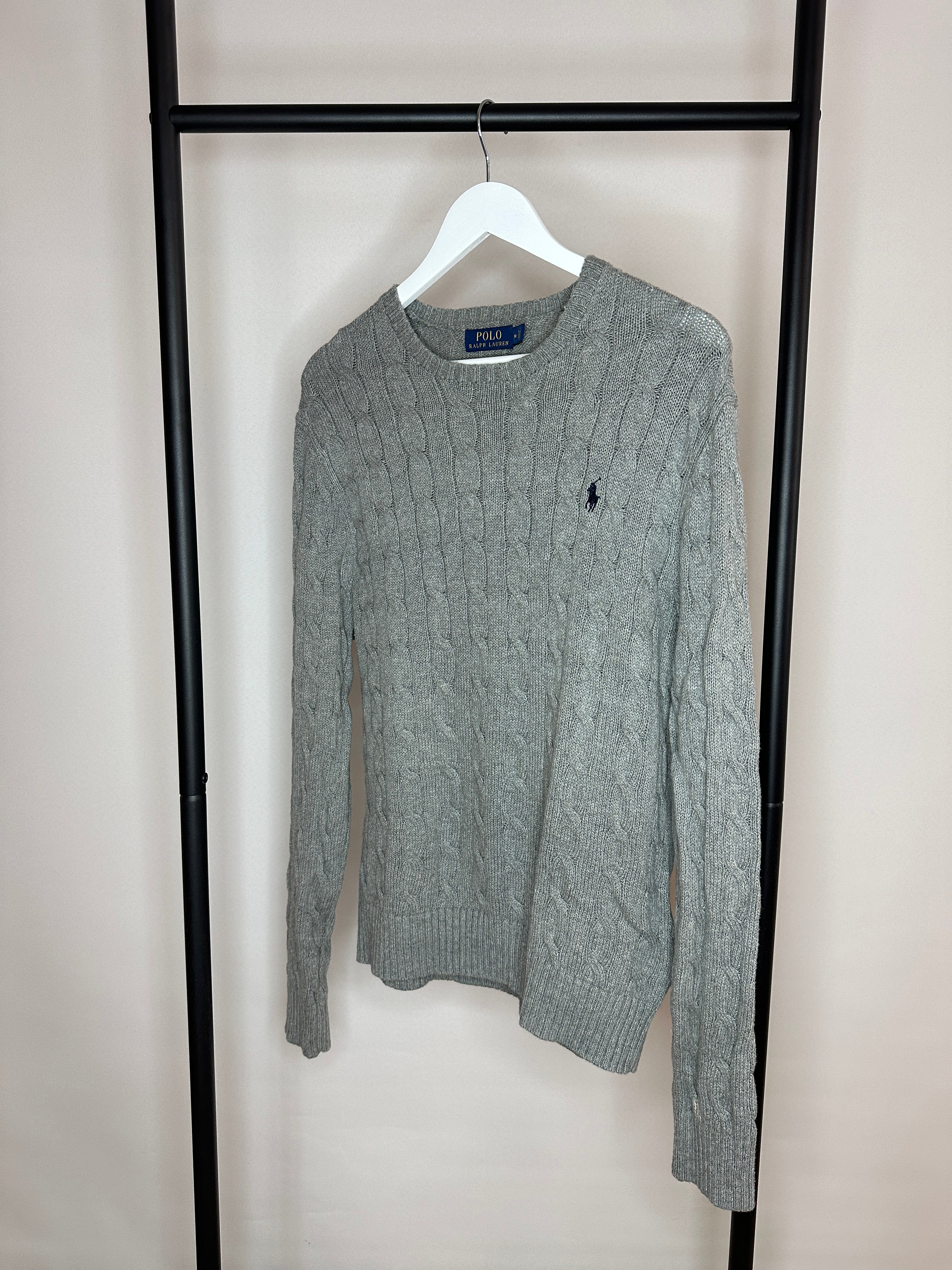 Ralph Lauren Cable Crewneck - Grå